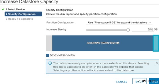 Tăng dung lượng kho dữ liệu VMFS trên VMware ESXi (vSphere) 