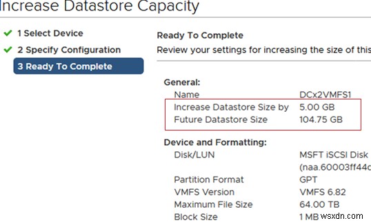 Tăng dung lượng kho dữ liệu VMFS trên VMware ESXi (vSphere) 