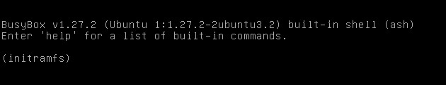 Ubuntu / Mint / Kali khởi động đến Initramfs Nhắc trong BusyBox 