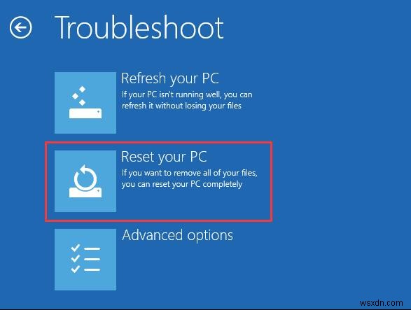 [Đã giải quyết] Đã xảy ra sự cố khi đặt lại PC của bạn trên Windows 10 