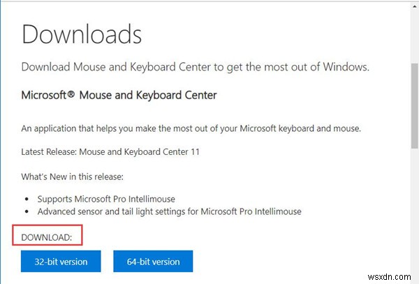 Đã sửa lỗi:Trung tâm bàn phím và chuột Microsoft Không phát hiện thiết bị hỗ trợ 