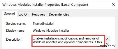 Sửa lỗi Windows Modules Installer Worker Sử dụng CPU cao Windows 10 
