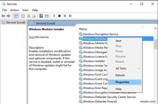 Sửa lỗi Windows Modules Installer Worker Sử dụng CPU cao Windows 10 