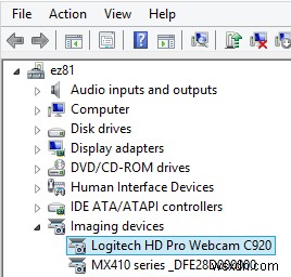 Sửa Webcam Logitech C920 không hoạt động trên Windows 10 