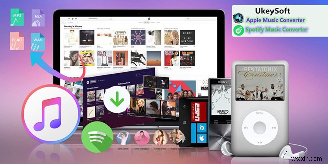 Cách chuyển đổi Apple Music và Spotify Music sang MP3 với UkeySoft 