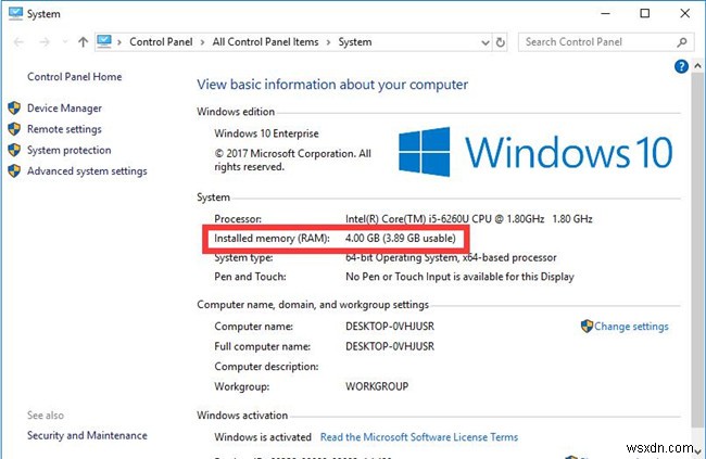 Cách kiểm tra xem bạn có bao nhiêu RAM trên Windows 10 
