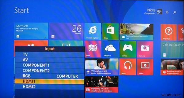 Cách kết nối máy tính xách tay với TV qua HDMI hoặc VGA Windows 10 