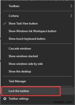 Cách thay đổi vị trí thanh tác vụ trên Windows 10 