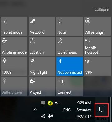 Cách mở và sử dụng Trung tâm hành động trên Windows 10 