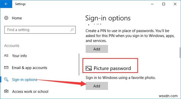Cách sử dụng mật khẩu ảnh trên Windows 10 