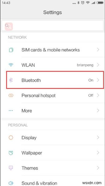 Cách kết nối điện thoại Xiaomi với máy tính xách tay qua Bluetooth 
