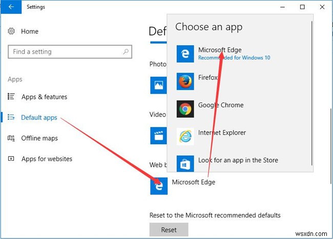 Microsoft Edge:Đặt Trang chủ và Trình duyệt Mặc định 