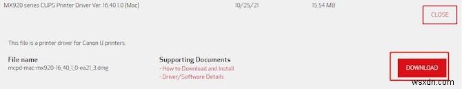 Tải xuống Driver Canon MX922 trên Windows 11, 10, 8, 7 và Mac 