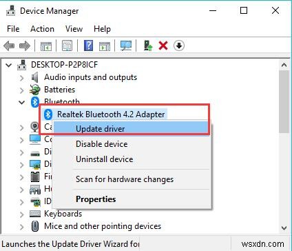 Tải xuống và cập nhật trình điều khiển Bluetooth Realtek trên Windows 10, 8, 7 
