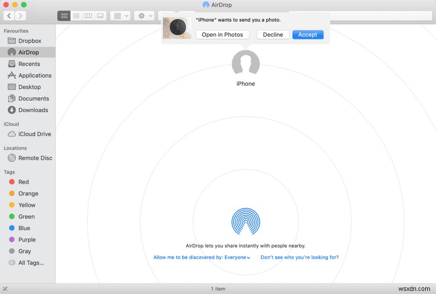 Cách sử dụng Airdrop để gửi tệp trên thiết bị Mac 