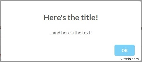 Làm cách nào để chỉnh sửa tiêu đề hộp cảnh báo JavaScript? 