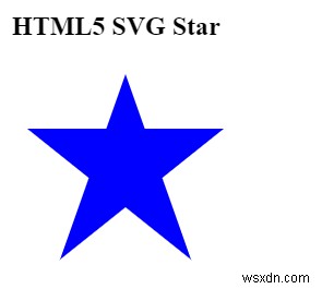 Làm thế nào để vẽ một ngôi sao trong HTML5 SVG? 