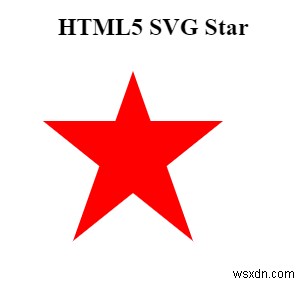 Tạo hình ngôi sao bằng HTML5 SVG 