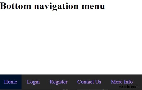 Làm cách nào để tạo menu điều hướng phía dưới đáp ứng với CSS và JavaScript? 