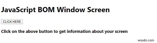 JavaScript Màn hình cửa sổ JavaScript BOM 