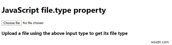 JavaScript Tệp WebAPI Thuộc tính File.type 