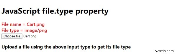 JavaScript Tệp WebAPI Thuộc tính File.type 