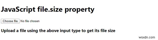 JavaScript Tệp WebAPI Thuộc tính File.size 