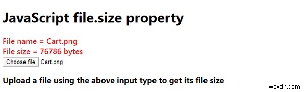 JavaScript Tệp WebAPI Thuộc tính File.size 