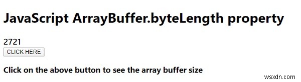 Thuộc tính JavaScript ArrayBuffer.byteLength 