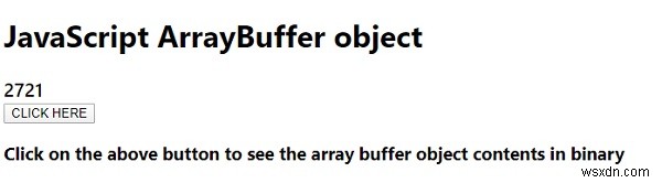 JavaScript ArrayBuffer Object 
