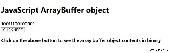 JavaScript ArrayBuffer Object 