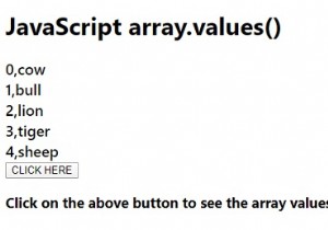 JavaScript array.values ​​() 