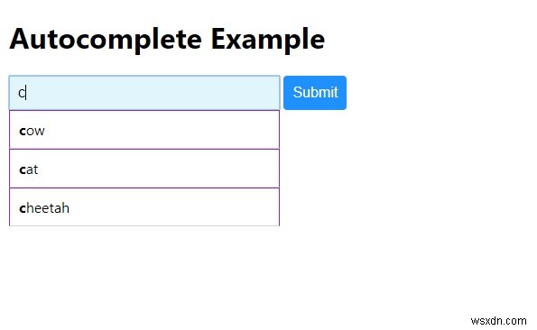 Làm cách nào để tạo Tự động điền bằng JavaScript? 