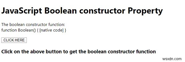 Thuộc tính hàm tạo Boolean trong JavaScript 