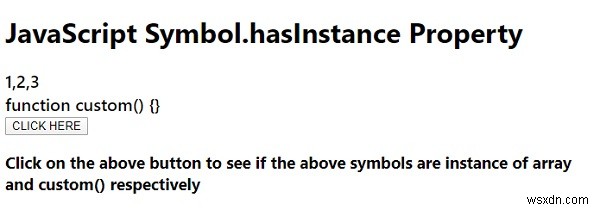 Thuộc tính JavaScript Symbol.hasInstance 