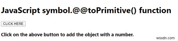 Ký hiệu JavaScript. @@ toPrimitive () hàm 