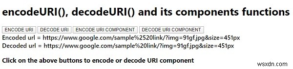 JavaScript encodeURI (), decodeURI () và các chức năng thành phần của nó 