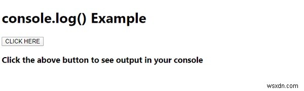 JavaScript console.log () với Ví dụ 