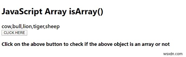Phương thức JavaScript Array.isArray () 