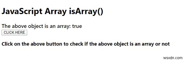Phương thức JavaScript Array.isArray () 