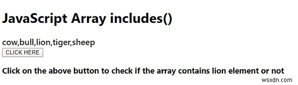Phương thức array.includes () trong JavaScript 