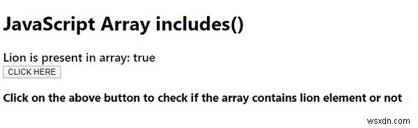 Phương thức array.includes () trong JavaScript 