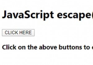 JavaScript Escape () 