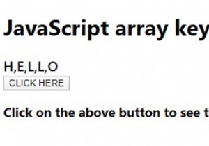 Phương thức array.keys () trong JavaScript 