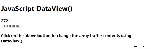 JavaScript DataView () 