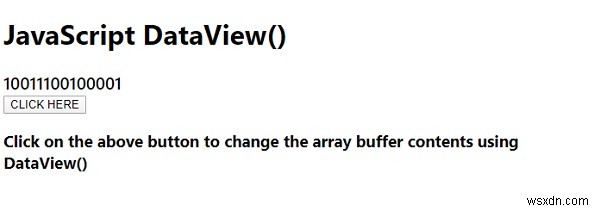 JavaScript DataView () 