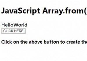 Phương thức JavaScript Array.from () 