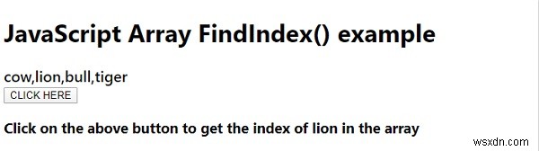 Hàm array findIndex () trong JavaScript 