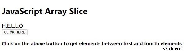 Slice mảng () trong JavaScript 