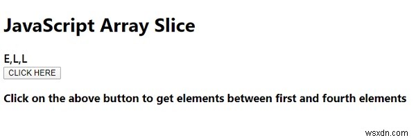 Slice mảng () trong JavaScript 